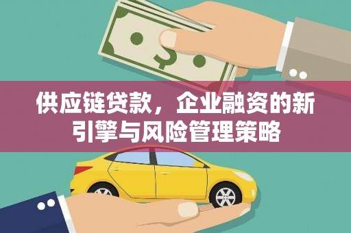 郾城供应链贷款，企业融资的新引擎与风险管理策略