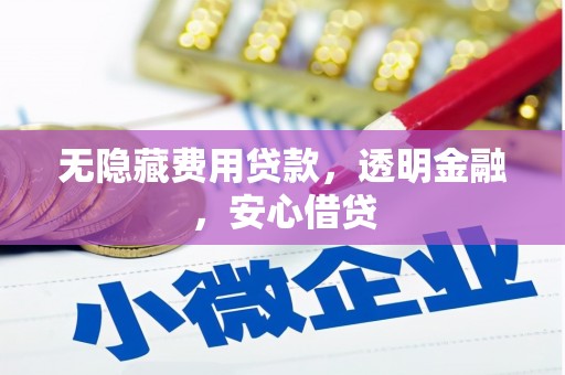 郾城无隐藏费用贷款，透明金融，安心借贷