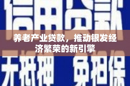 郾城养老产业贷款，推动银发经济繁荣的新引擎