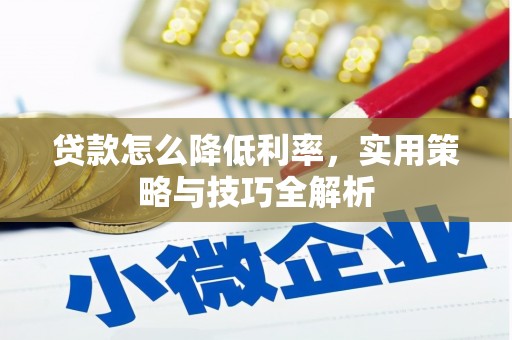 郾城贷款怎么降低利率，实用策略与技巧全解析