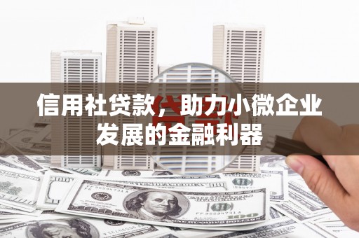 郾城信用社贷款，助力小微企业发展的金融利器